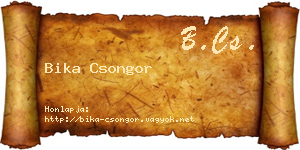 Bika Csongor névjegykártya